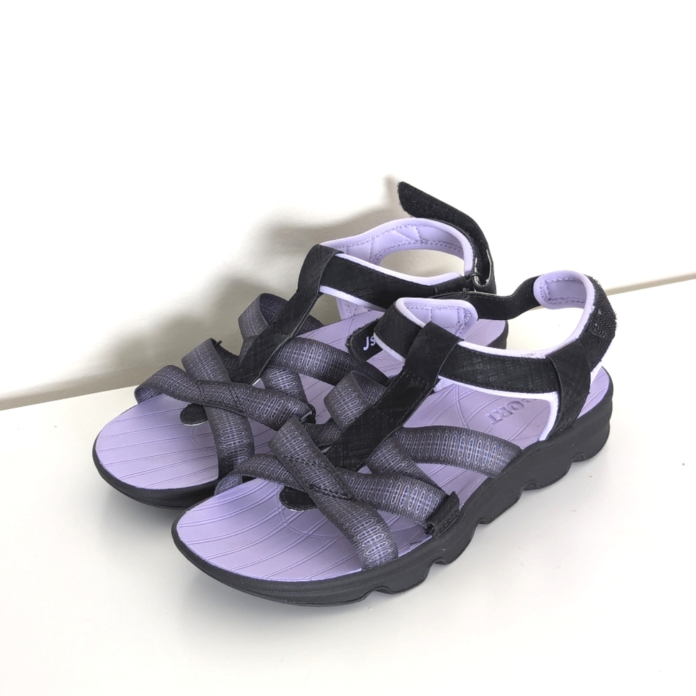 BRAND NEW JSport Ladies Kaia Size 8 Sandal Black Purple